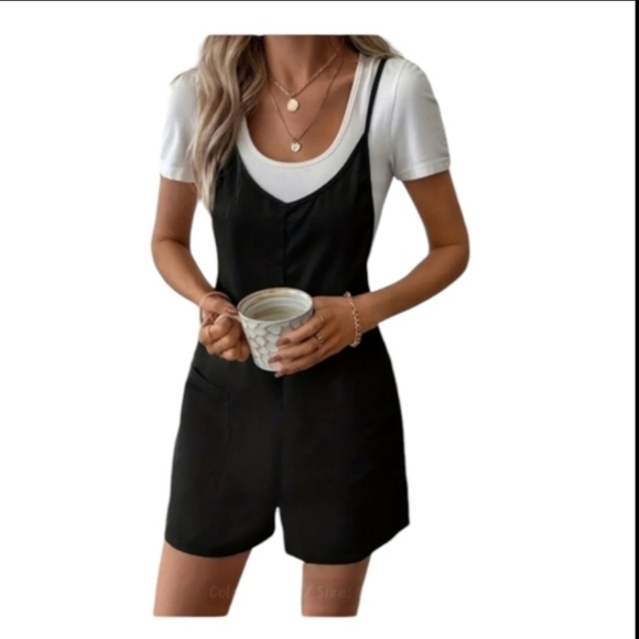 Chic Mesh-Panelled Black Romper